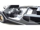 Lamborghini Countach LP 500R Black with White Interior 1/18 Diecast Model Car by Kyosho