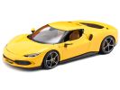 Ferrari 296 GTB Yellow "Race + Play" Series 1/18 Diecast Model Car by Bburago