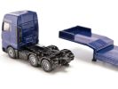 MAN Truck Blue Metallic with Low Loader Trailer and JCB 457 Wheel Loader Yellow 1/87 (HO) Diecast Model by Siku