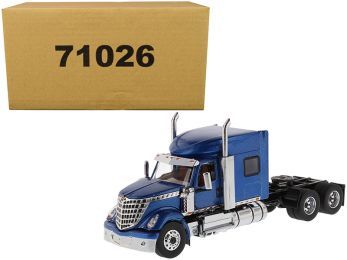 International LoneStar Sleeper Cab Truck Tractor Blue 1/50 Diecast Model by Diecast Masters