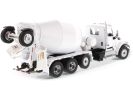 Peterbilt 567 with McNeilus Bridgemaster Mixer White and Gray 1/50 Diecast Model by Diecast Masters