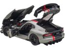 2017 Dodge Viper ACR Billet Silver Metallic with Black and Red Stripes 1/18 Model Car by Autoart