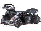 2021 Honda Civic Type R (FK8) RHD (Right Hand Drive) Polished Metal Gray Metallic 1/18 Model Car by Autoart