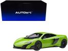 Mclaren 675LT Napier Green with Black Wheels 1/18 Model Car by Autoart