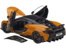 Mclaren 600LT Myan Orange and Carbon 1/18 Model Car by Autoart