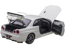 Nissan Skyline GT-R (R34) V-Spec II RHD (Right Hand Drive) White Pearl 1/18 Model Car by Autoart