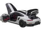 Porsche 911 (991.2) GT2 RS Weissach Package White with Carbon Stripes 1/18 Model Car by Autoart