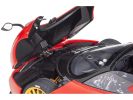 Pagani Huayra Roadster Rosso Monza Red and Carbon with Luggage Set 1/18 Model Car by Autoart