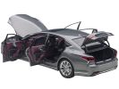 Lexus LS500h Manganese Luster Gray Metallic with Crimson and Black Interior 1/18 Model Car by Autoart