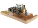 CAT Caterpillar 420F2 IT Backhoe Loader with Operator Yellow "Weathered Series" 1/50 Diecast Model by Diecast Masters