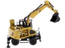 CAT Caterpillar M318 Wheeled Excavator Yellow with Operator "High Line" Series 1/50 Diecast Model by Diecast Masters