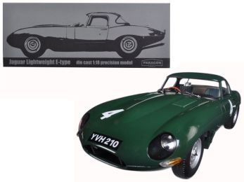 Jaguar Lightweight E-Type Sutcliffe YVH210 #4 Green 1/18 Diecast Model Car by Paragon