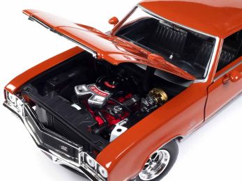 1972 Buick GS Stage 1 Flame Orange "Muscle Car & Corvette Nationals" (MCACN) "American Muscle" Series 1/18 Diecast Model Car by Auto World