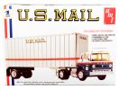 Skill 3 Model Kit Ford C900 Truck Tractor with Trailer "U.S. Mail" 1/25 Scale Model by AMT