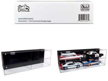 4 Car Acrylic Display Show Case for 1/18 Scale Models by Auto World