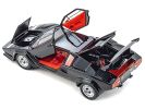 Lamborghini Countach LP 5000 Quattrovalvole Black with Red Interior 1/18 Diecast Model Car by Kyosho