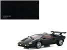 Lamborghini Countach LP 5000 Quattrovalvole Black with Red Interior 1/18 Diecast Model Car by Kyosho