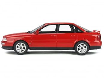 1994 Audi 80 Quattro Competition Laser Red Limited Edition to 3000 pieces Worldwide 1/18 Model Car by Otto Mobile