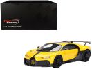 Bugatti Chiron Pur Sport Yellow and Black 1/18 Model Car by Top Speed