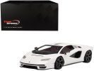 Lamborghini Countach LPI 800-4 Bianco Siderale White with Black Accents 1/18 Model Car by Top Speed